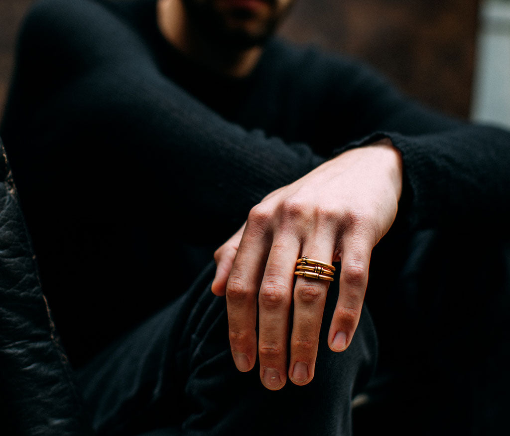 3 ring combination junction gold