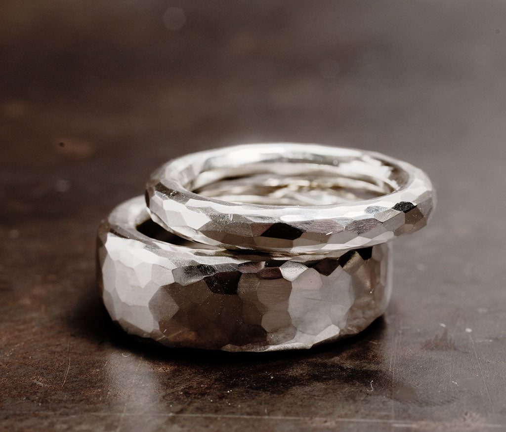 two rings hammered