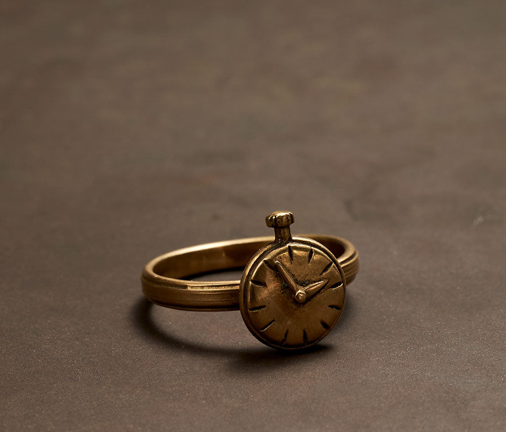 ring symbol clock gold – werkstatt-munchen