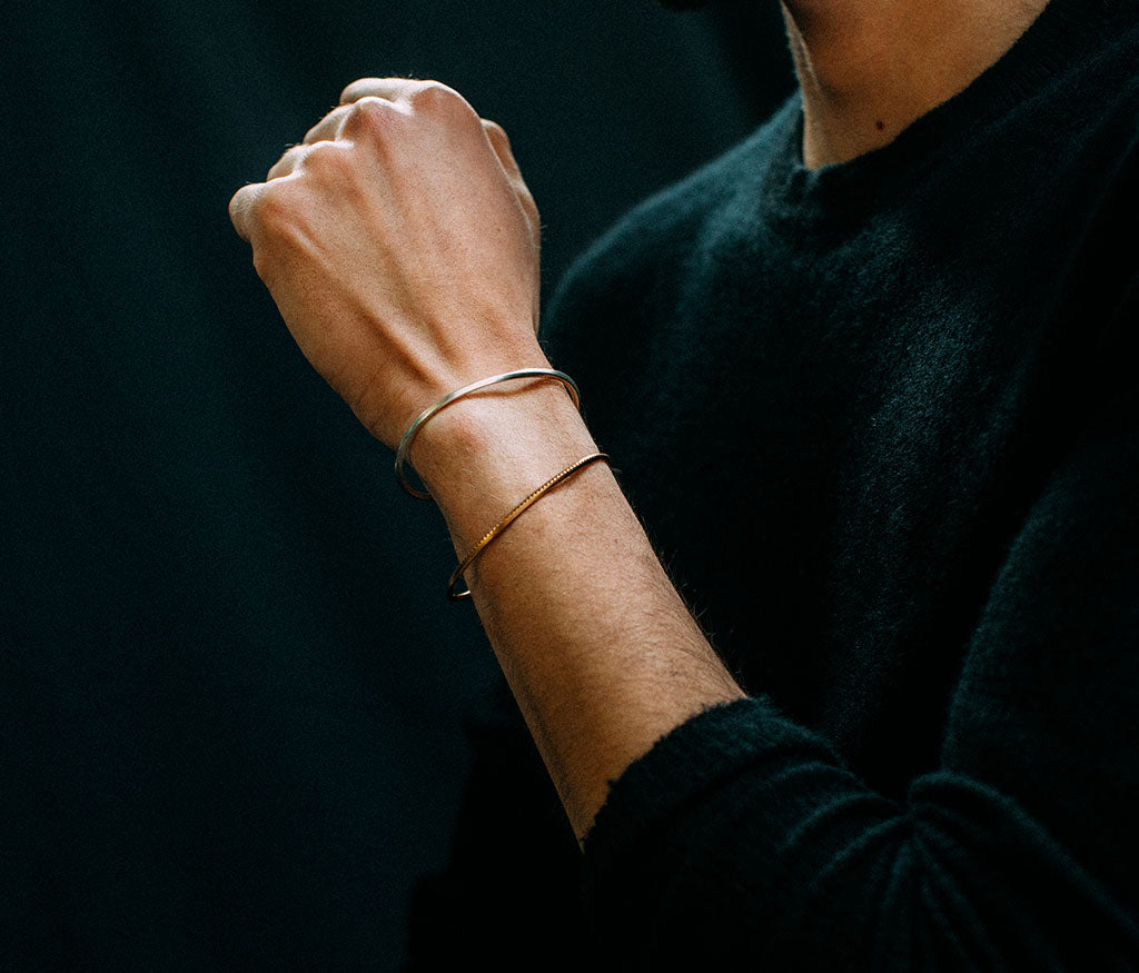 bangle side hook rope gold