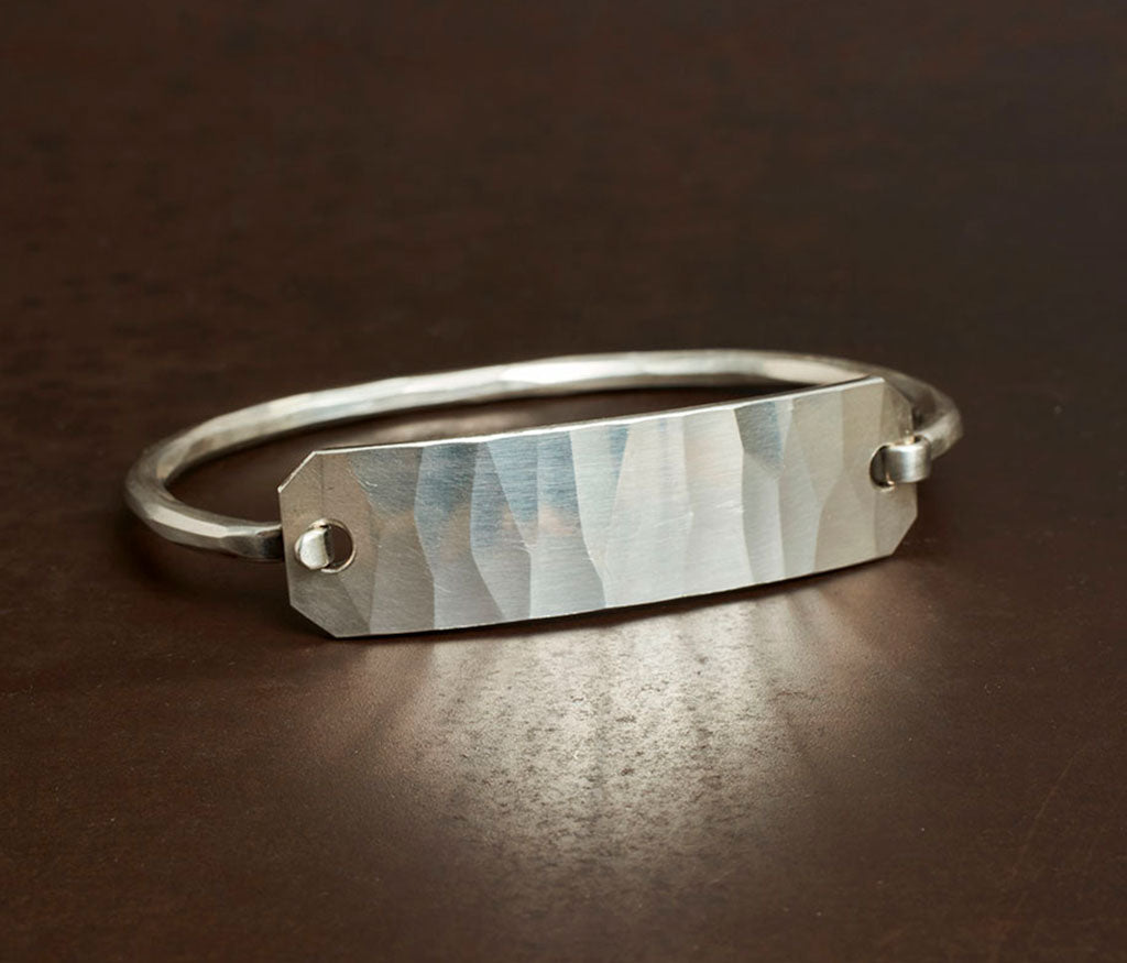 bracelet plate hammered