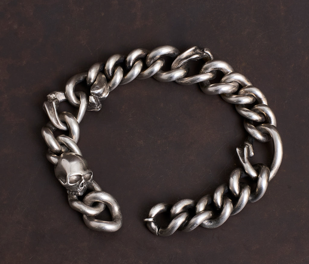 bracelet curb chain bones