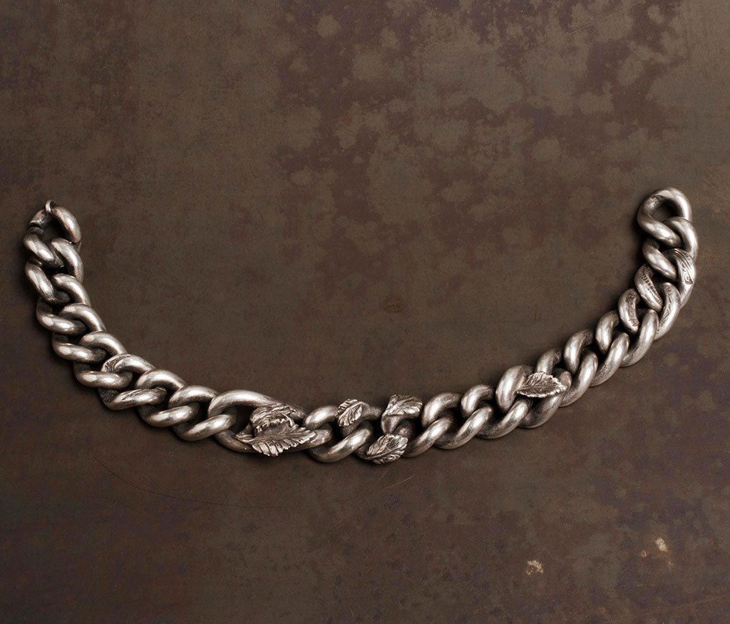 bracelet curb chain rosebud – werkstatt-munchen