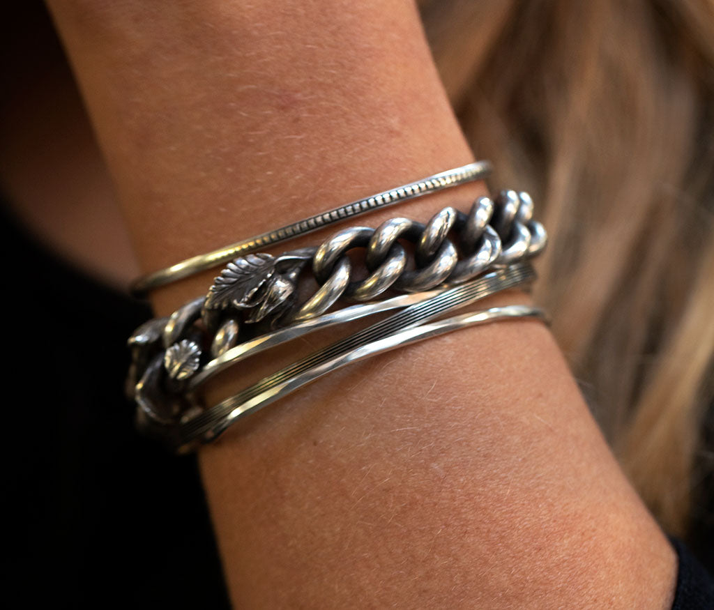 bracelet curb chain rosebud