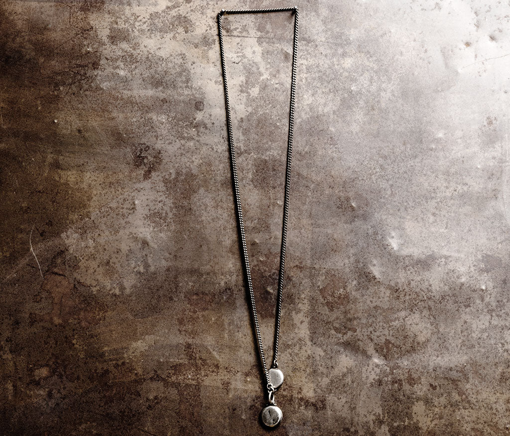 necklace hidden plate silvergold