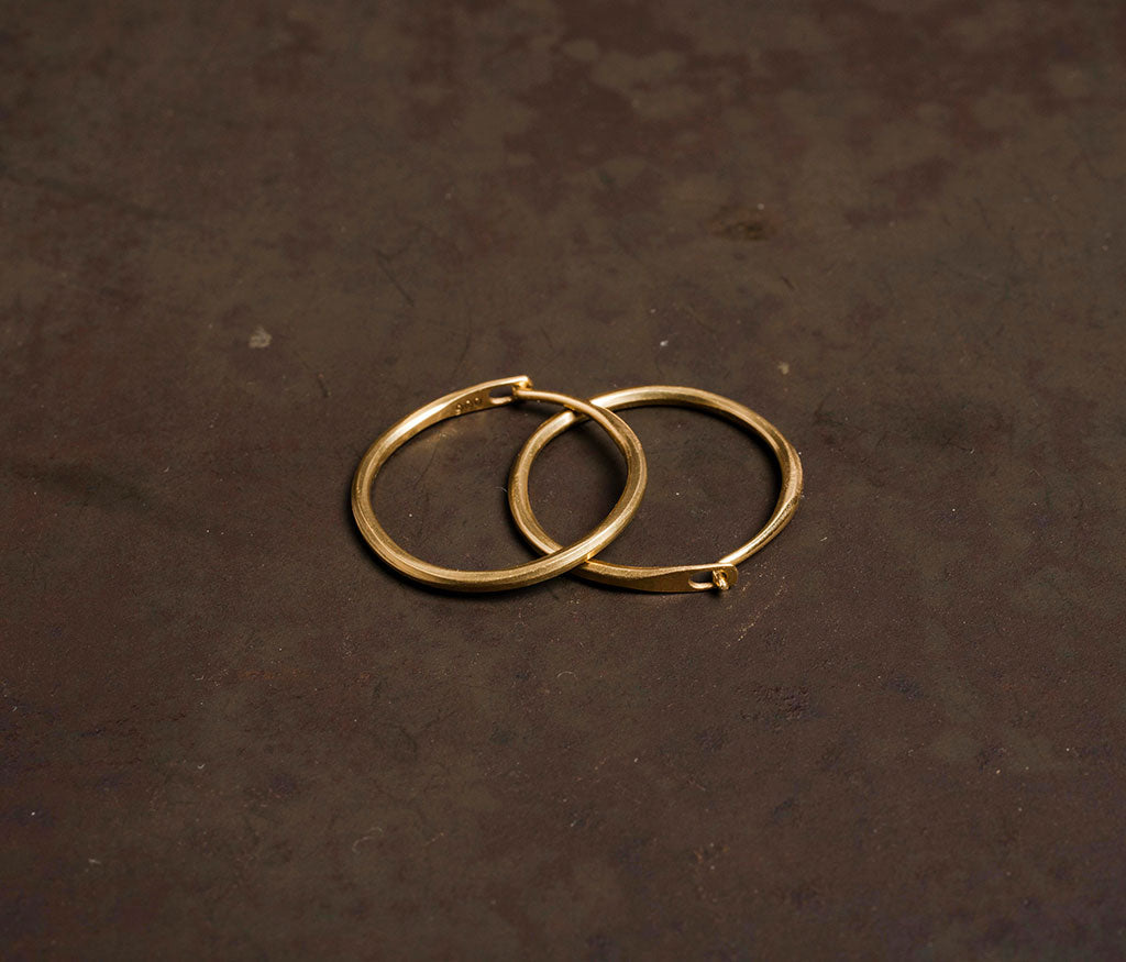 hoop earrings super fine gold