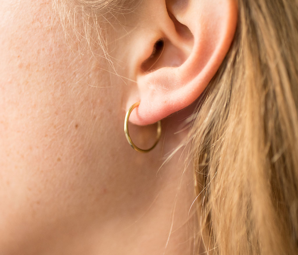 hoop earrings super fine gold