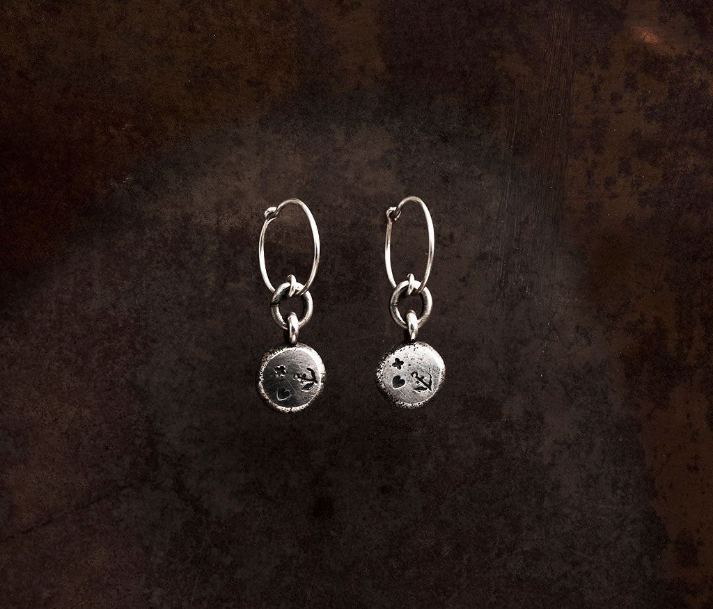earrings pendant faith love hope